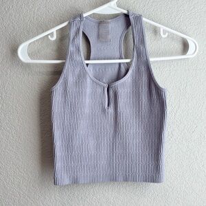 Dynamic Cropped Active Tank Top Purple Lavender
